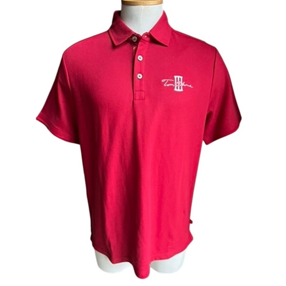 New! Nebraska Cornhuskers Tom Osborne Signature Red Performance Golf Polo